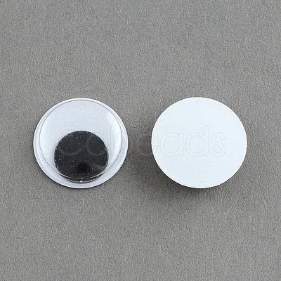 Black & White Wiggle Googly Eyes Cabochons DIY Scrapbooking Crafts Toy Accessories KY-S002-20mm-1
