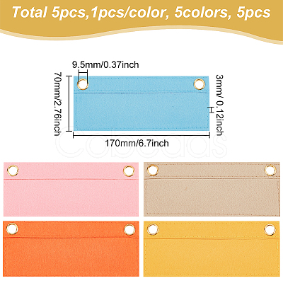 5Pcs 5 Colors Wool Felt Organizer Insert FIND-WR0006-96-1
