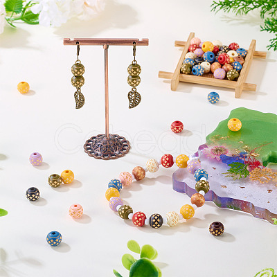 60Pcs Wood Beads WOOD-TA0002-79C-1
