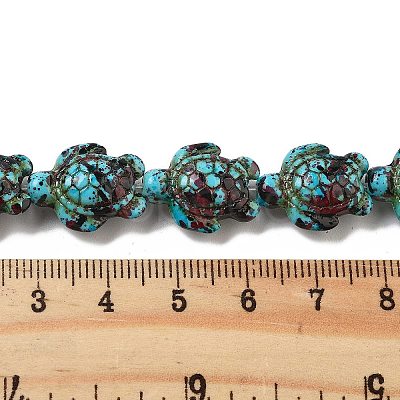 Synthetic Turquoise Dyed Beads Strands G-P507-05O-1