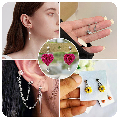 20Pcs Brass Ball Post Stud Earring Findings FIND-TA0011-06P-1