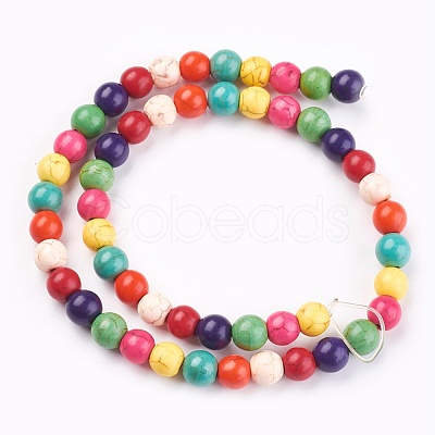 Synthetic Turquoise Beads Strands TURQ-G106-8mm-02P-1