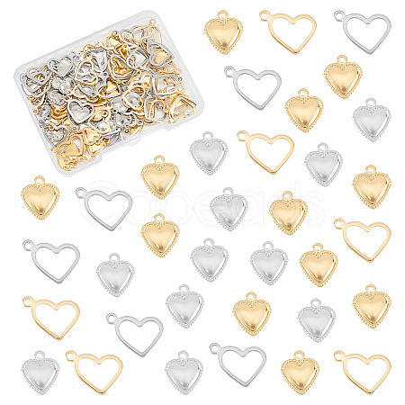 Unicraftale 120Pcs 4 Style 304 Stainless Steel Charms STAS-UN0052-25-1