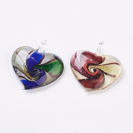 Handmade Lampwork Pendants LAMP-F009-06-1