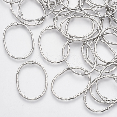 Alloy Open Back Bezel Pendants PALLOY-S121-84P-1