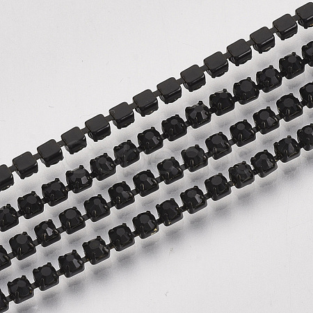 Electrophoresis Iron Rhinestone Strass Chains CHC-Q009-SS6.5-B01-1