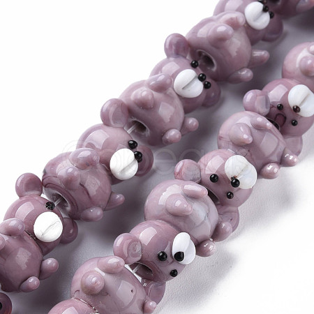 Opaque Handmade Bumpy Lampwork Beads Strands LAMP-T007-19-A01-1