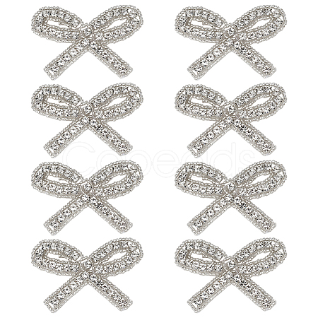 8pcs Glass Rhinestone Iron on/Sew on Patches DIY-FG0007-65-1