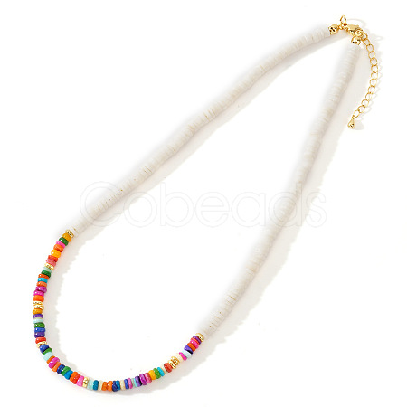 Rainbow Shell Beaded Necklace Versatile Collarbone Jewelry Accessory JY7832-1-1