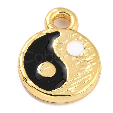 Golden Alloy Enamel Pendants KK-P197-17B-G-1