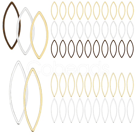 150pcs 5 style Brass Linking Rings KK-PH0005-53-1