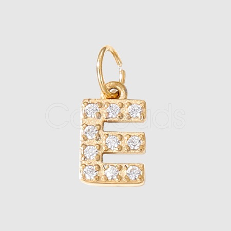 Stainless Steel Cubic Zirconia Pendants with Jump Rings FIND-PW0024-08E-1