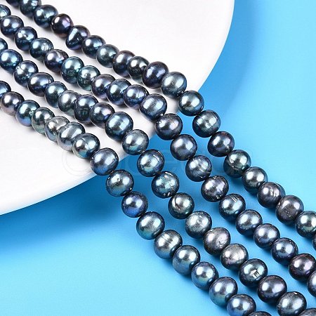 Natural Cultured Freshwater Pearl Beads Strands PEAR-N013-08H-1