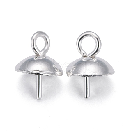 304 Stainless Steel Cup Pearl Peg Bails Pin Pendants X-STAS-H410-19S-B-1