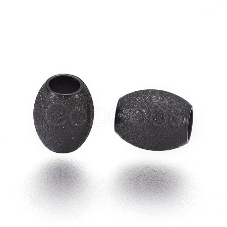 304 Stainless Steel Textured Beads Ion Plating(IP) STAS-E455-06B-5x6-1