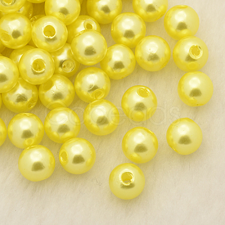 Imitation Pearl Acrylic Beads PL611-6-1