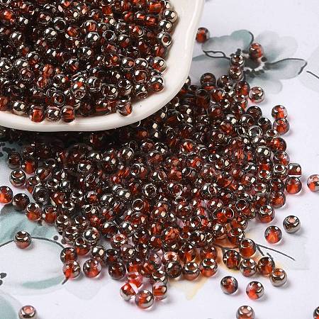 Transparent Inside Colours Glass Seed Beads SEED-H002-A-C205-1