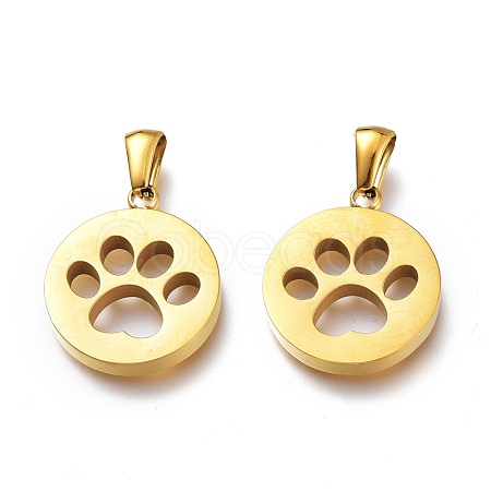 Ion Plating(IP) 304 Stainless Steel Pet Pendants STAS-Z006-15G-1