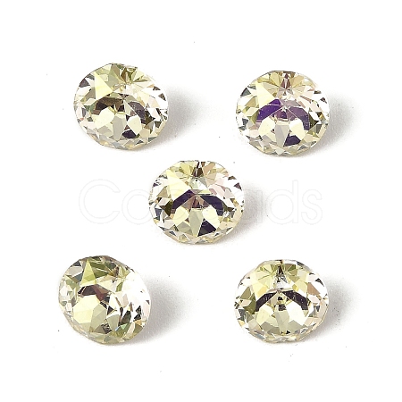 Glass Rhinestone Cabochons GLAA-A018-8mm-001GY-1