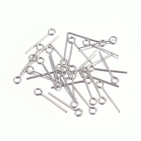 Tarnish Resistant 304 Stainless Steel Eye Pins STAS-O105-01P-0.6x16mm-1