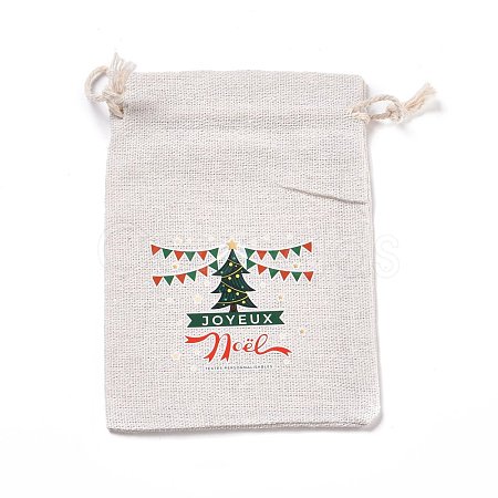 Christmas Cotton Cloth Storage Pouches ABAG-M004-02F-1