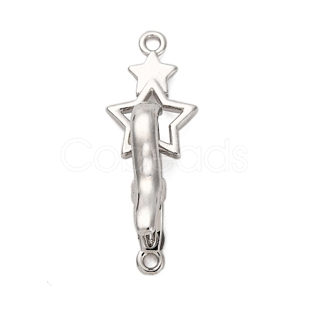 Brass Interlocking Clasps KK-C075-26P-1