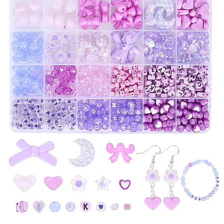 828Pcs 16 styles Acrylic Beads MACR-SP0001-65C-1