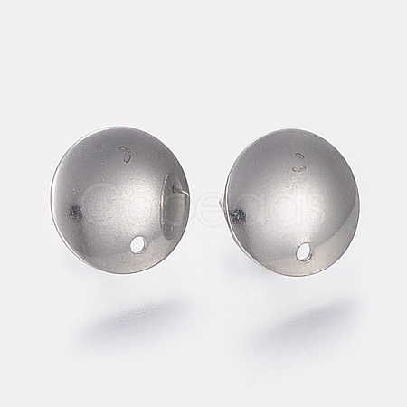 Non-Tarnish 304 Stainless Steel Stud Earring Findings STAS-K184-03-01P-1