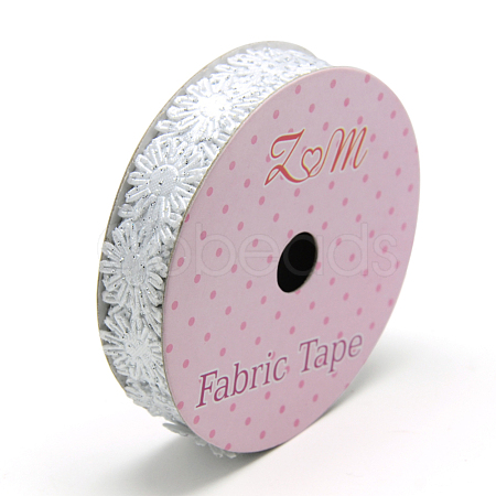 Glitter Powder Polyester Ribbons X-SRIB-S048-04G-1