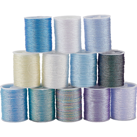 12 Rolls 12 Colors Metallic Sewing Thread OCOR-CY0002-02C-1