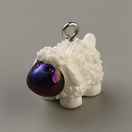 Imitation Animal Resin Pendants RESI-CJC0023-09B-1