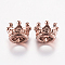 Tibetan Style Alloy Beads, Crown, Antique Rose Gold, 10.5x7mm, Hole: 6mm