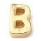 Rack Plating Brass Slide Charms, for Personalized Name Necklaces Making, Cadmium Free & Lead Free, Real 18K Gold Plated, Letter, Letter B, 7.5x5x3.5mm, Hole: 1.4mm