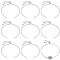 Beebeecraft 10Pcs Adjustable 304 Stainless Steel Slider Bracelets Making, Bolo Bracelets, with 202 Stainless Steel Beads, Stainless Steel Color, Single Chain Length: about 12cm