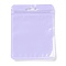 Rectangle Plastic Zip Lock Gift Bags, with Transparence Windows Resealable Bags, Lilac, 13x10x0.15cm, Unilateral Thickness: 2.5 Mil(0.065mm)