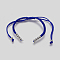 Nylon Cord Braided Bead Bracelets Making, with Brass Beads, Long-Lasting Plated, Real Platinum Plated, Dodger Blue, 10-1/4 inch~11-5/8 inch(26~29.6cm)