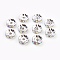 Brass Rhinestone Spacer Beads, Grade A, Straight Flange, Silver Color Plated, Rondelle, Crystal AB, 10x4mm, Hole: 2mm