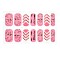 Full Cover Nombre Nail Stickers, Self-Adhesive, for Nail Tips Decorations, Pale Violet Red, 24x8mm, 14pcs/sheet