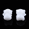 Synthetic Coral Beads, Dyed, Imitation Jade, Bear, Creamy White, 13.5x12x10mm, Hole: 1.2mm