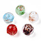 Luminous Handmade Gold Sand Lampwork Beads, Glow in the Dark, Round, Mixed Color, 9.5~10x8.5~9.5mm, Hole: 1.4~1.6mm