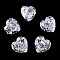 Glass Rhinestone Cabochons, Pointed Back, Heart, Crystal, 8x8x5mm