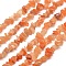 Natural Red Aventurine Chip Bead Strands, 5~8x5~8mm, Hole: 1mm, about 31.5 inch