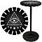 Wooden Wheel, Wooden Display Shelf, Black Holder Stand, Rustic Divination Pendulum Storage Rack, Witch Stuff, Evil Eye, 120x10mm, Hole: 20mm