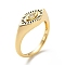 Clear Cubic Zirconia Horse Eye Finger Ring, Brass Jewelry for Women, Golden, US Size 6(16.5mm)