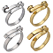 SUNNYCLUE 8Pcs 4 Style Alloy Cuff Rings, Knitting Loop Crochet Loops, Yarn Guide Finger Holder, Mixed Color, Inner Diameter: 16.6~18.8mm, 2pcs/style