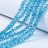 Electroplate Glass Beads Strands X-EGLA-A034-T6mm-A13-1