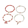4Pcs 4 Style Natural & Synthetic Mixed Gemstone Stretch Bracelets Set BJEW-JB09212-4