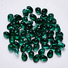 Spray Painted Imitation Jade Glass Charms GLAA-R211-05-J08-1