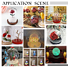 6 Sets 3 Colors Iridescent Glass Dome Cover DJEW-PH0001-27-5