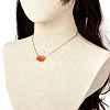 Rough Raw Natural Mixed Stone Pendant Necklaces NJEW-JN03641-5